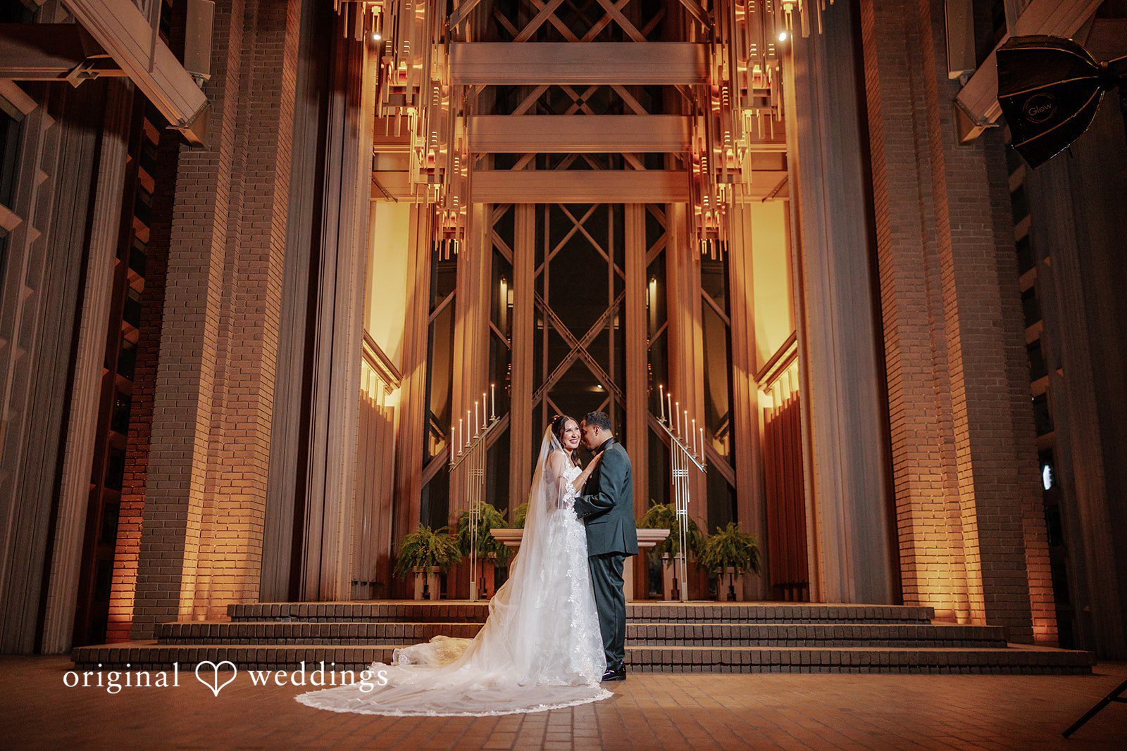 Cassandra + Benjamin A romantic portrait of the couple at the Chapel