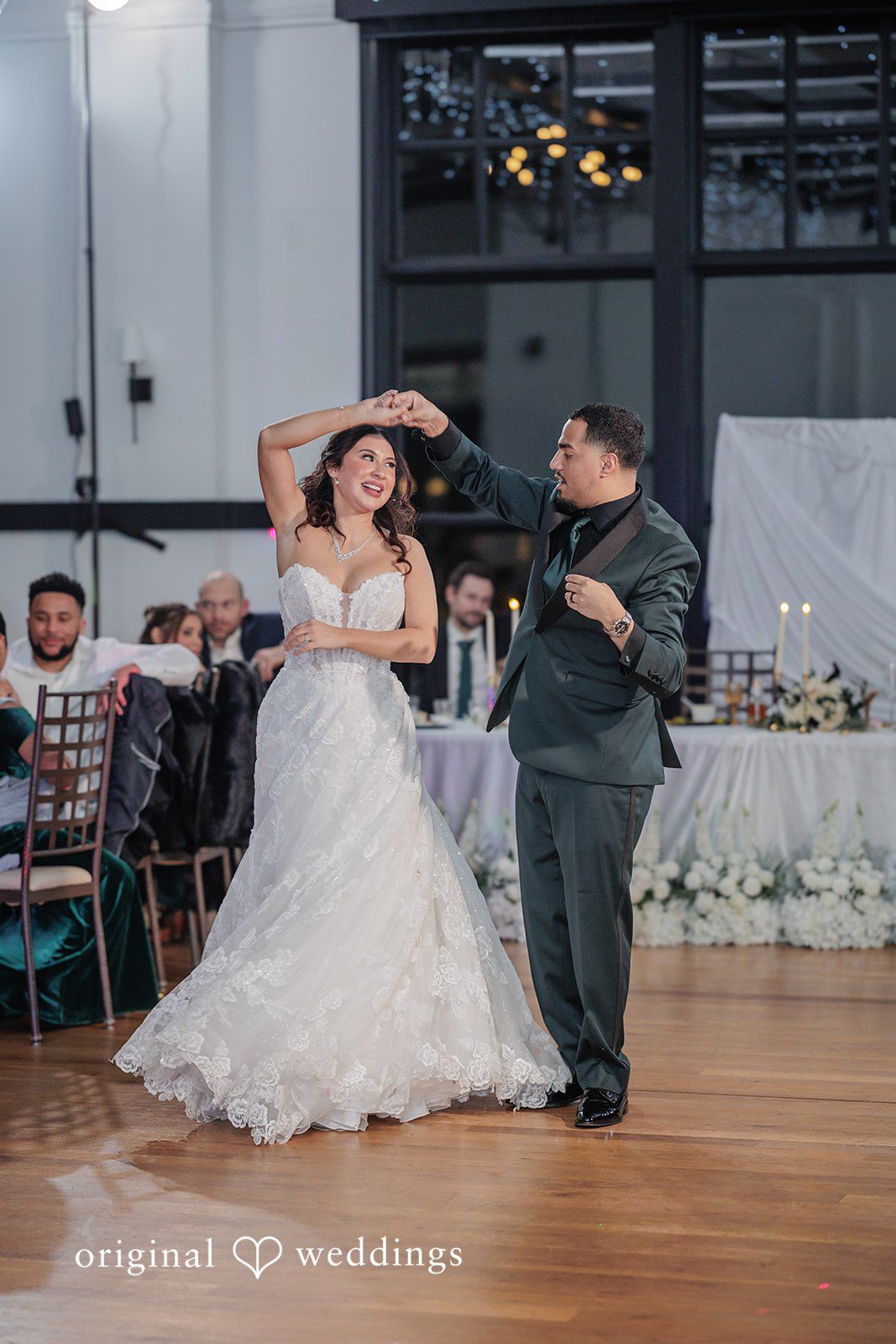 Cassandra + Benjamin The couple dances at their wedding reception