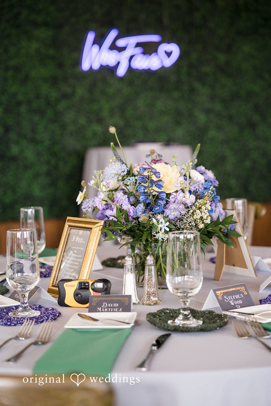 Morgan + Todd Styled reception table with wedding invitations and elegant decor