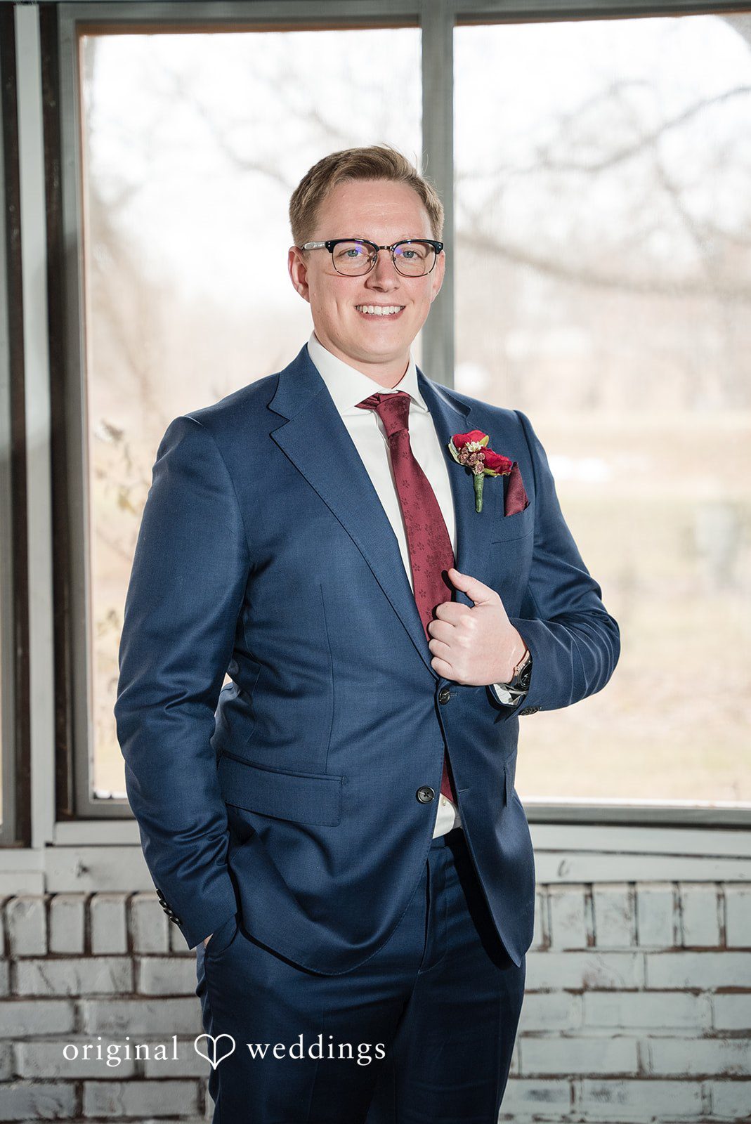 Logan + Bryan Beautiful groom portrait captured by Detroit Wedding Photographers
