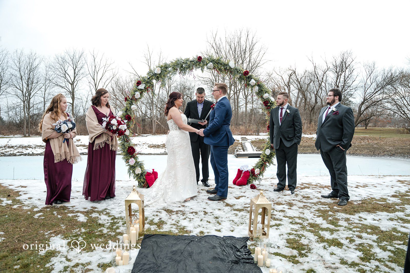 Logan + Bryan Wedding couple sharing loving moment while holding hands
