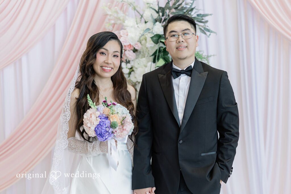 Khanh + Trung Romantic portrait of the bride and groom together