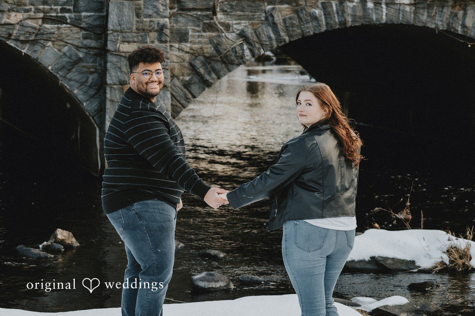 Amanda + Declan A beautiful portrait of the couple at Milford Duck Pond