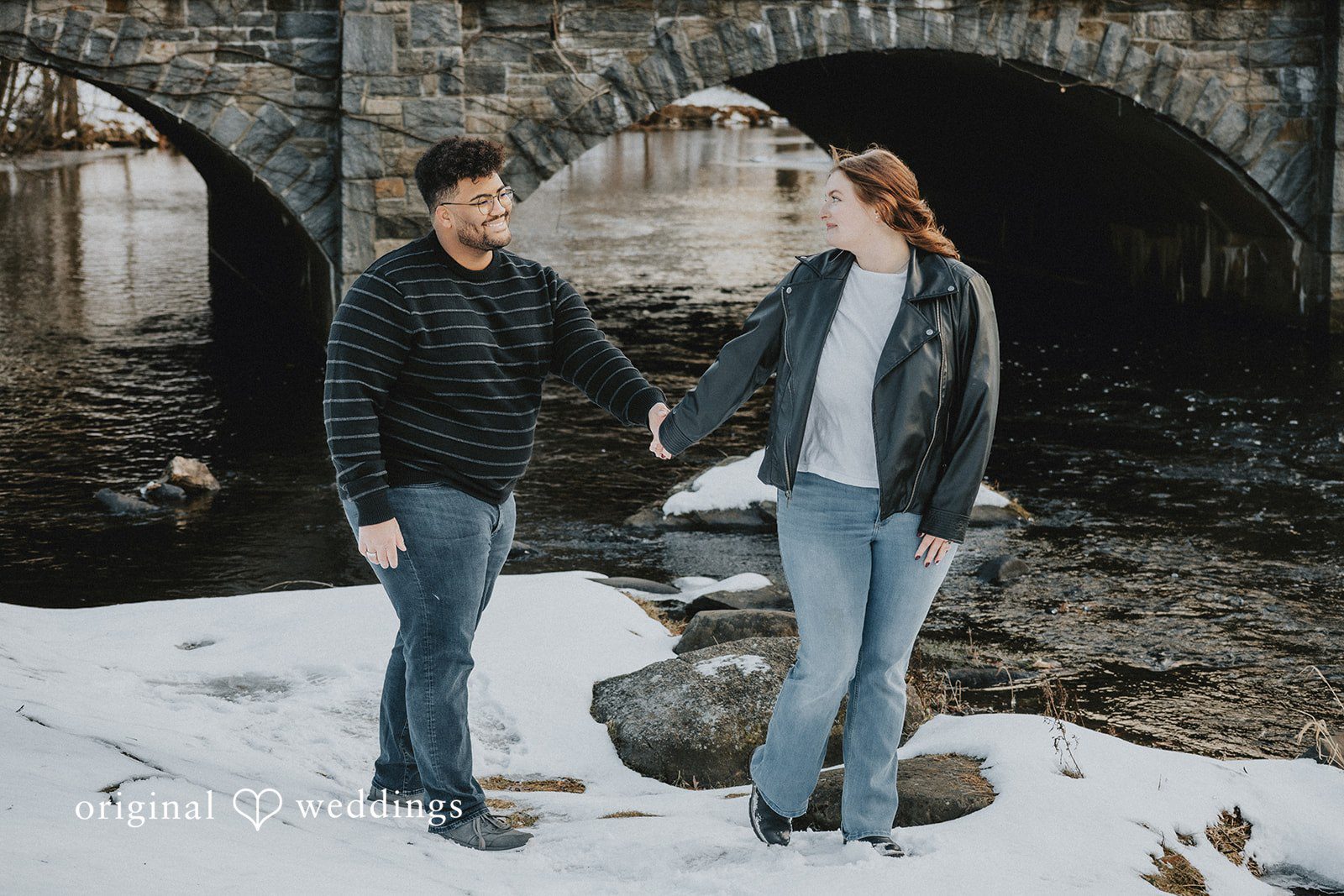 Amanda + Declan A romantic portrait of the couple at Milford Duck Pond