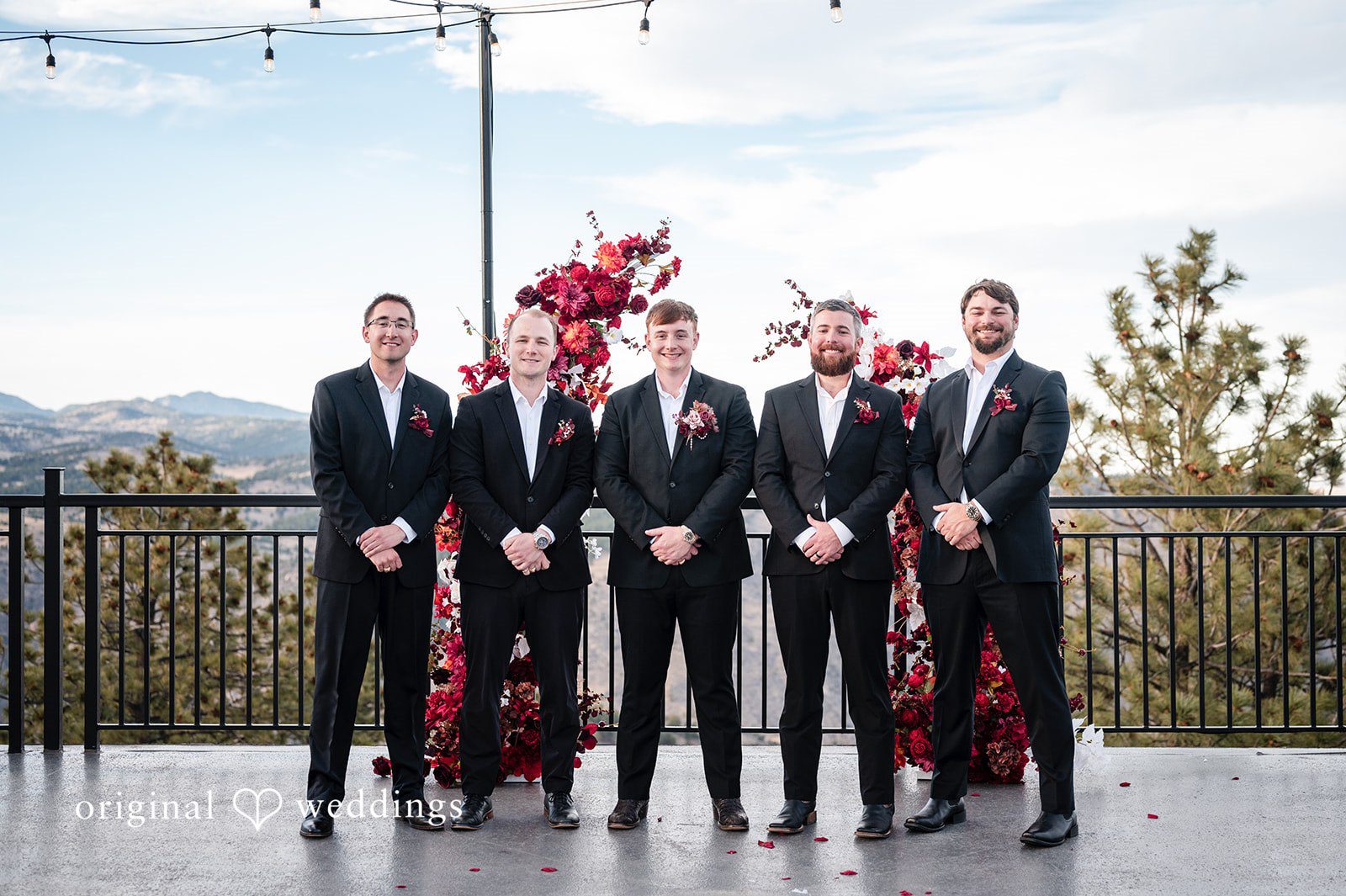 The groom and his groomsmen