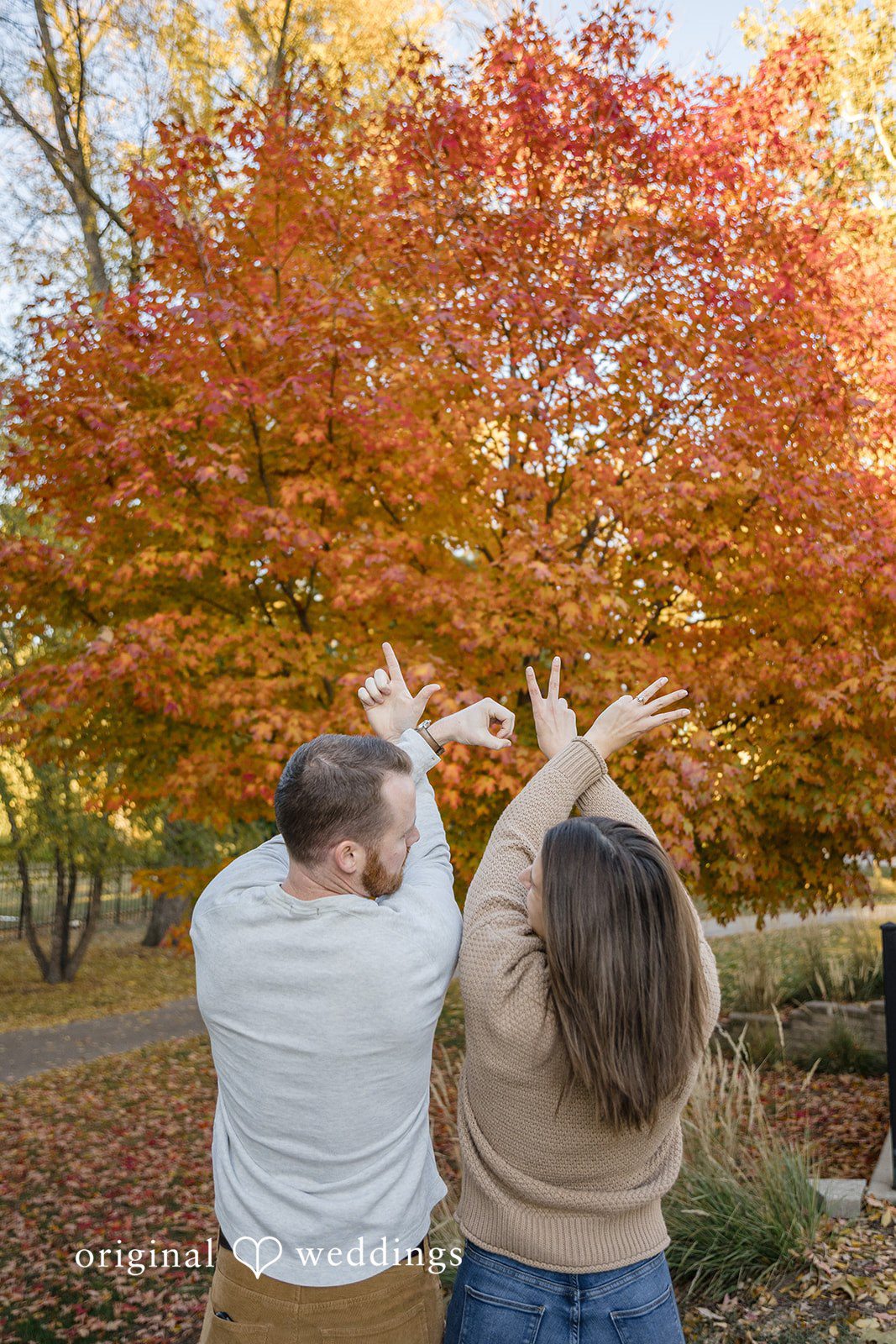 A fun portrait of the couple exposing the beauty of the venue