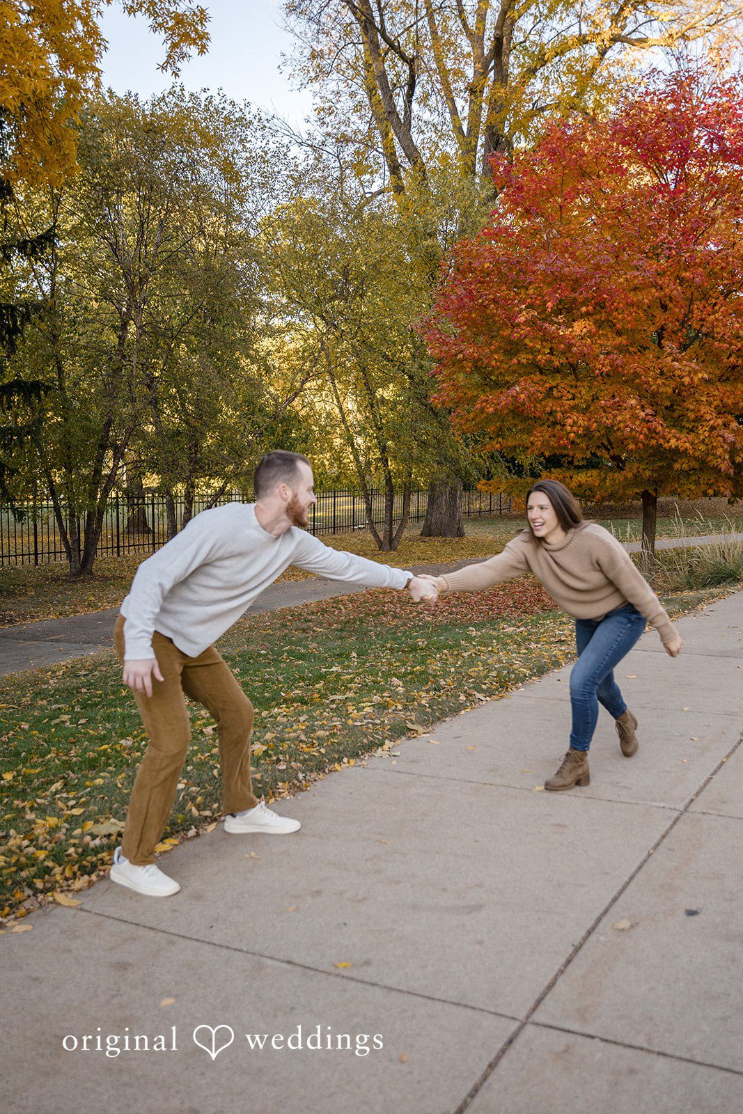 A fun portrait of the couple on the MSU Campus