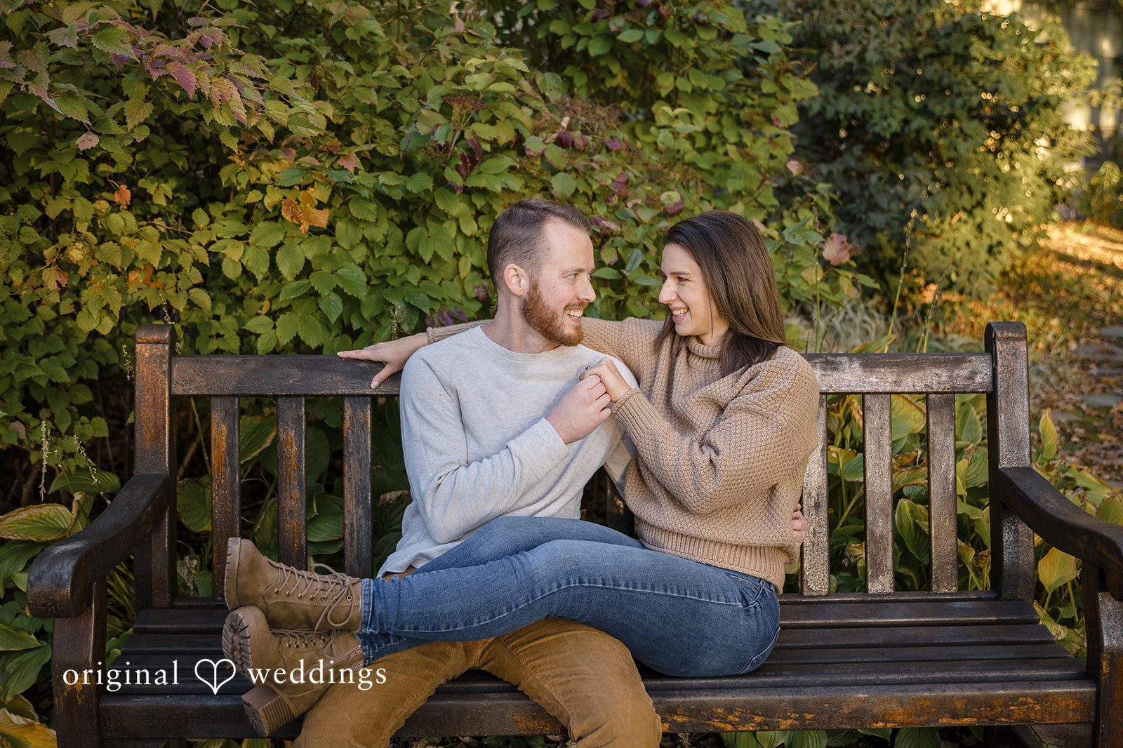 Our Detroit engagement photographer at Original Weddings captured a stunning portrait of the couple at MSU Campus