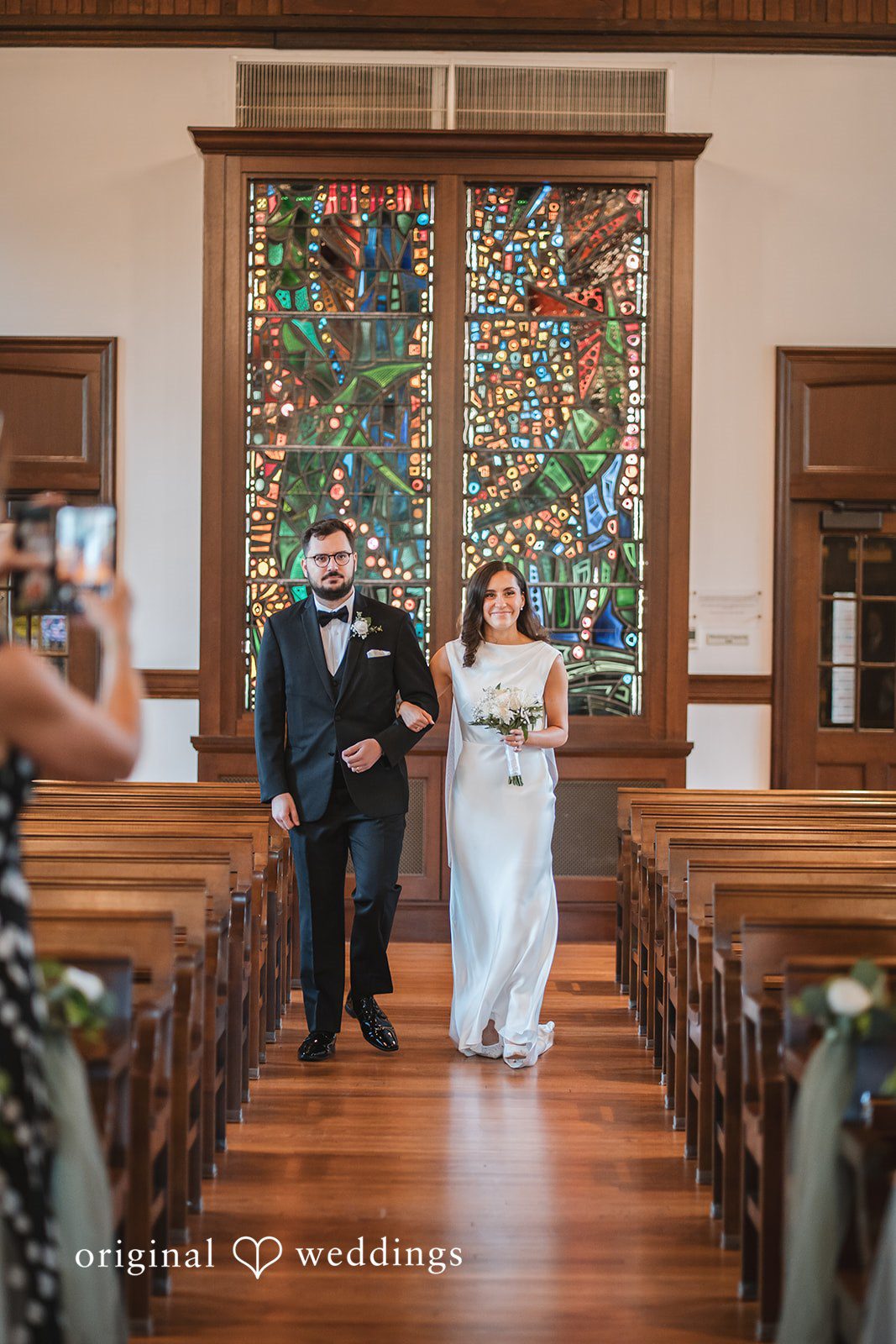 Peyton + Mia Bride entering the ceremony with her sibling