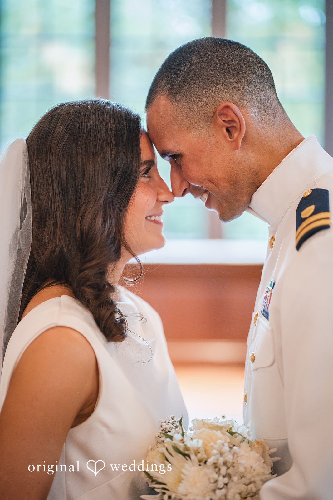 Peyton + Mia Romantic portrait of the bride and groom together