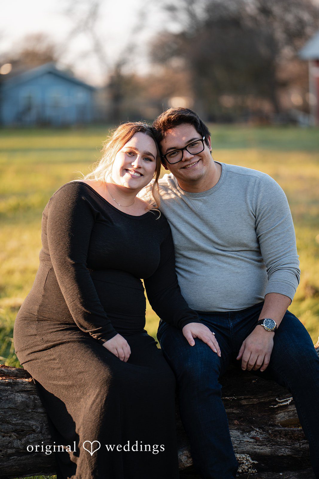 Ellie + Aaron The couple sits pretty at the playground