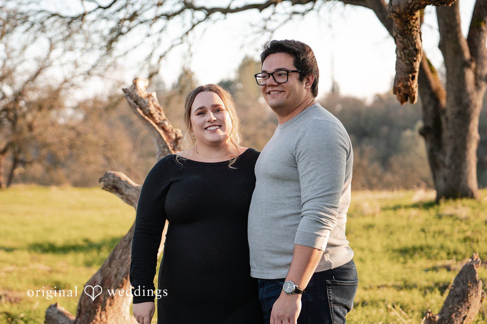 Our Sacramento wedding photographers at Original Weddings captured a stunning portrait of the couple at Norma Hamlin Park