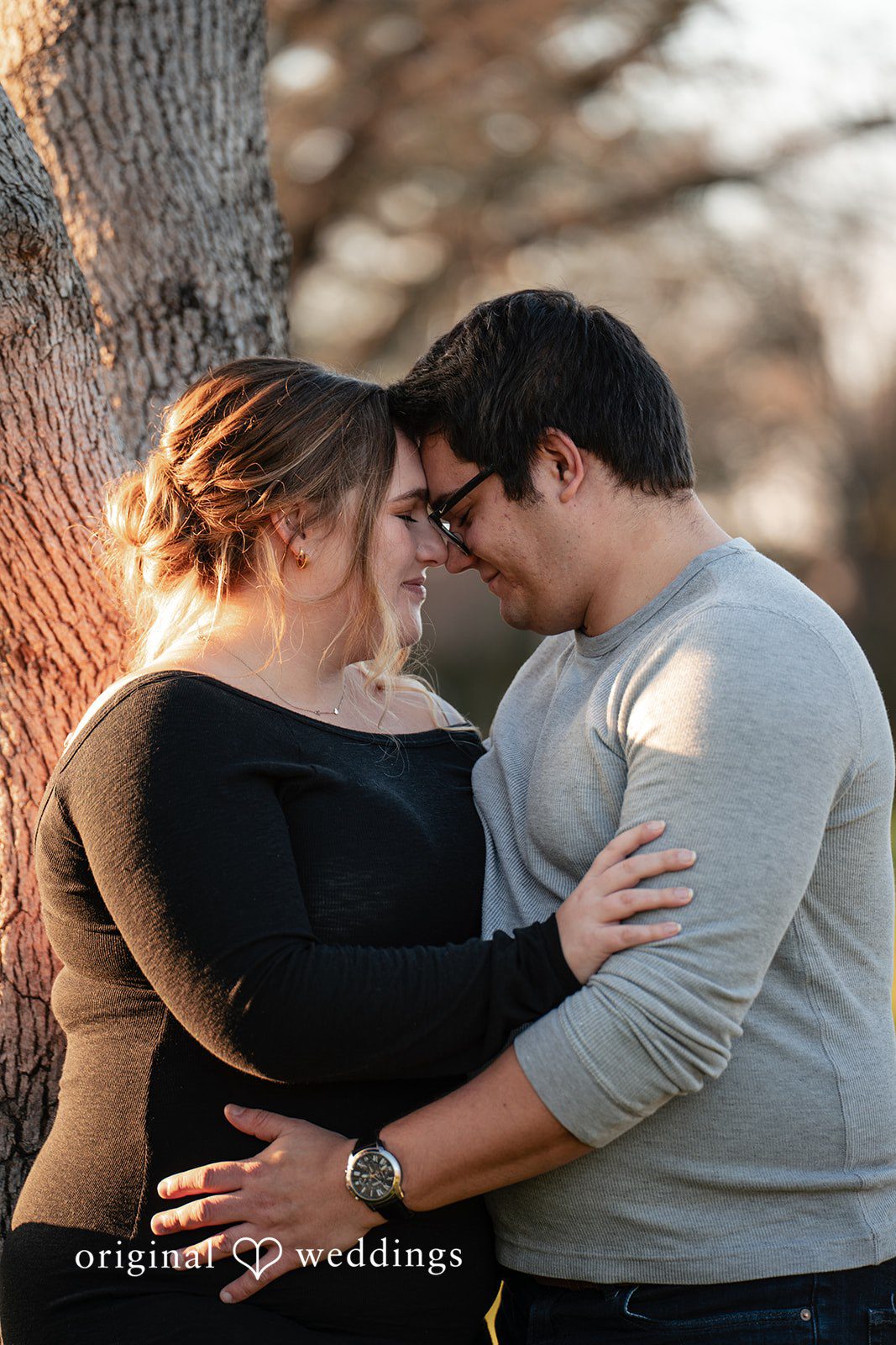 Ellie + Aaron A romantic portrait of the couple that shows their deep connection