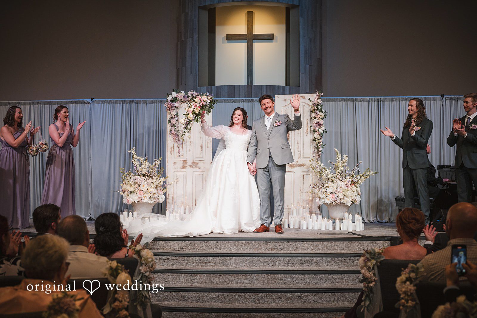 Our Phoenix wedding photographers captured the moment the couple showed so much joy after their vows exchange