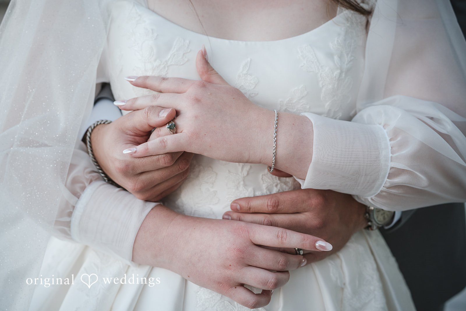 A beautiful close-up shot of the couple