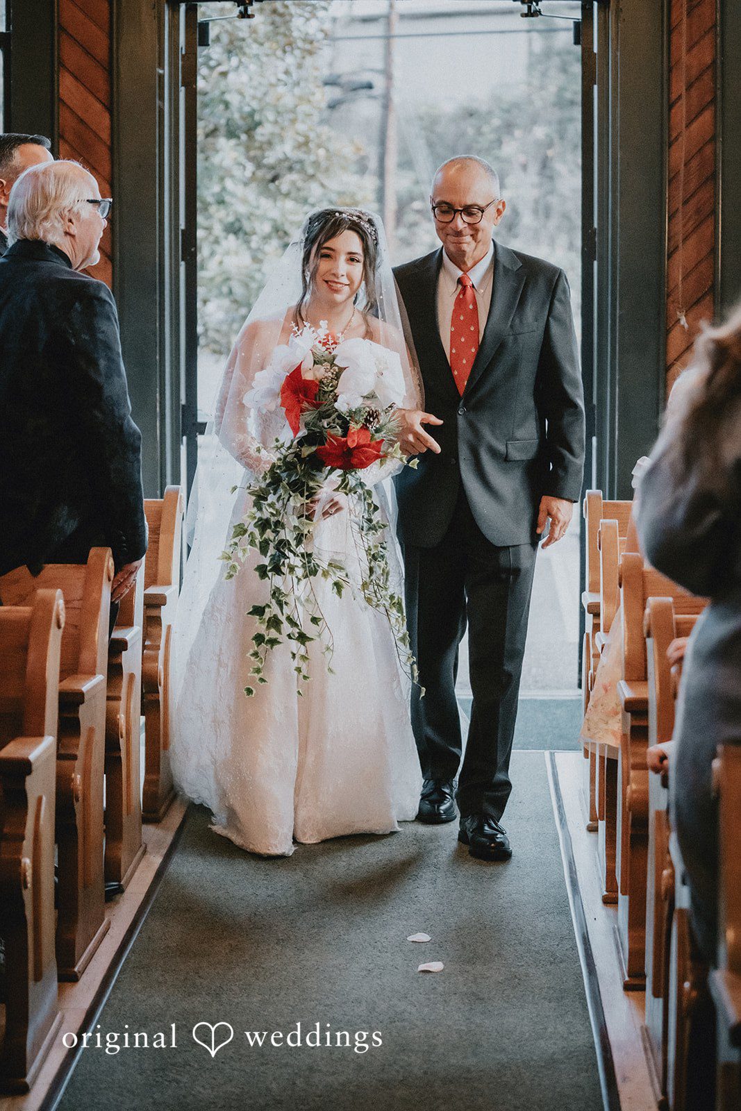 Claire + Richard The bride's father walks the bride down the aisle