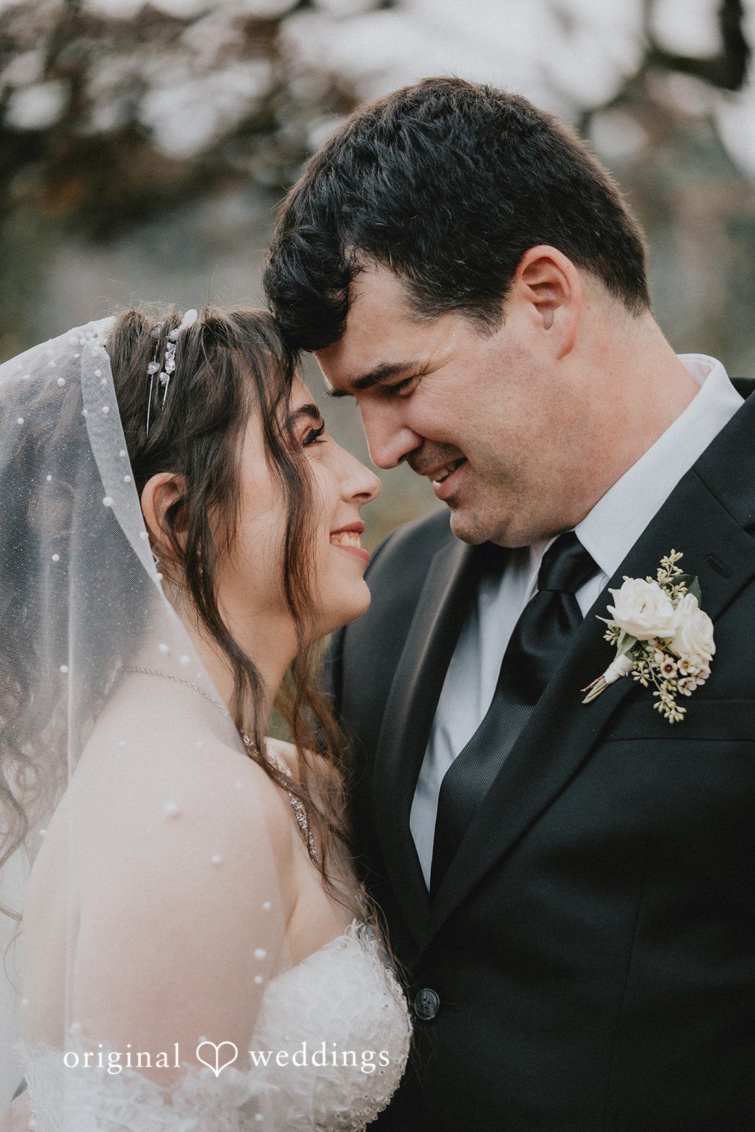 Claire + Richard Our Portland wedding photographers captured a romantic portrait of the couple