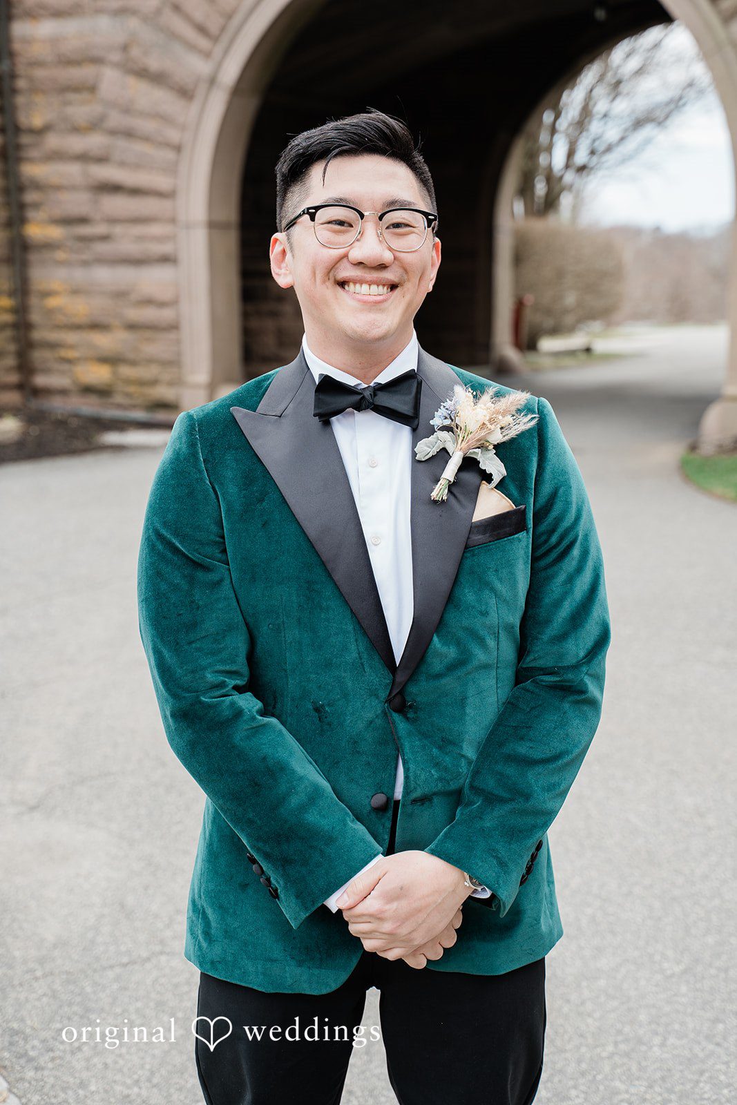 A stunning portrait of the groom