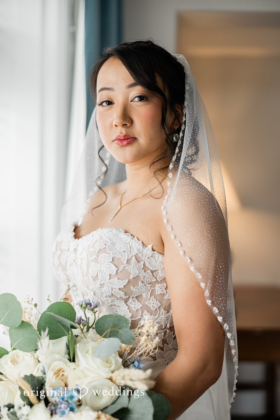 A stunning portrait of the bride