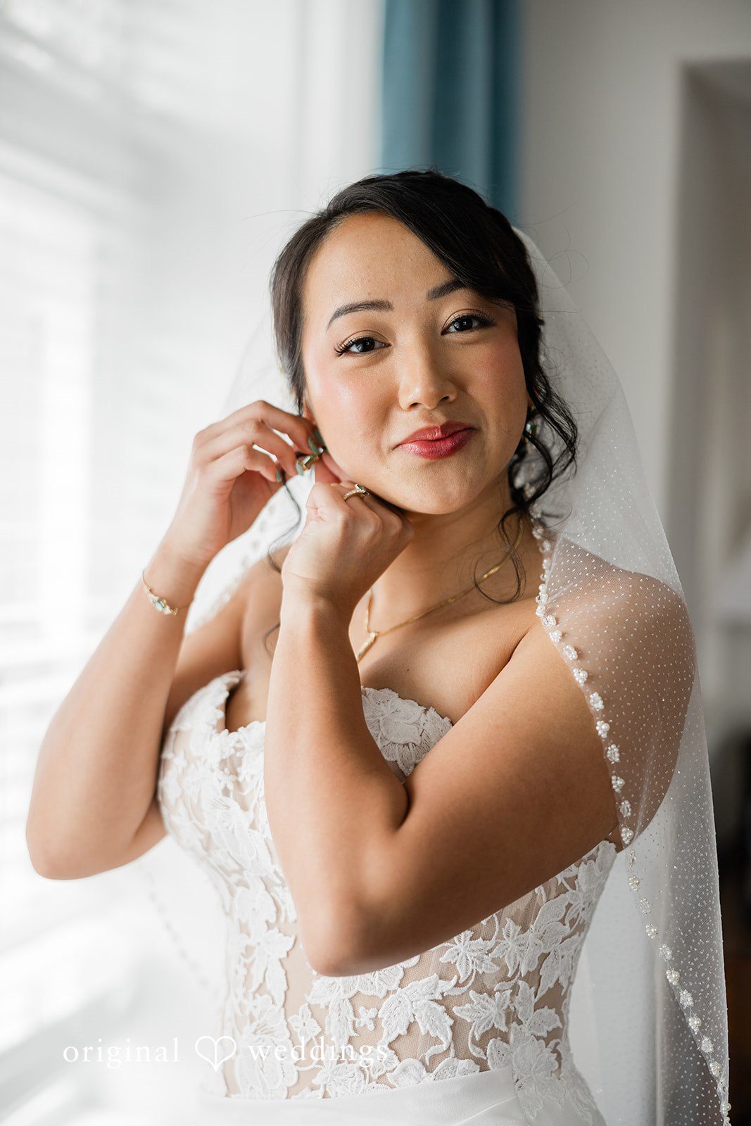 The bride gets ready