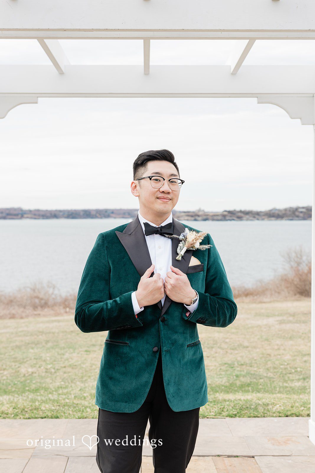 A stunning portrait of the groom