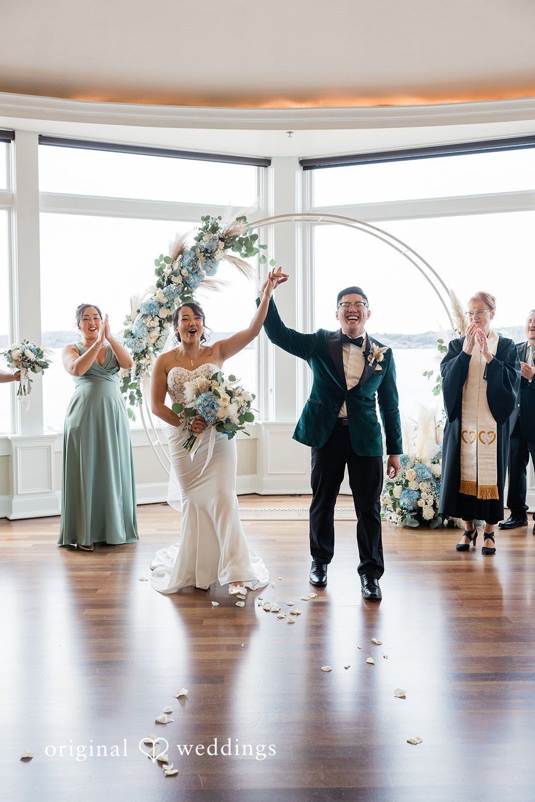 The couple all excited to be joined as one