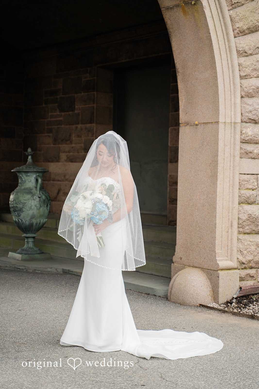A portrait of the bride