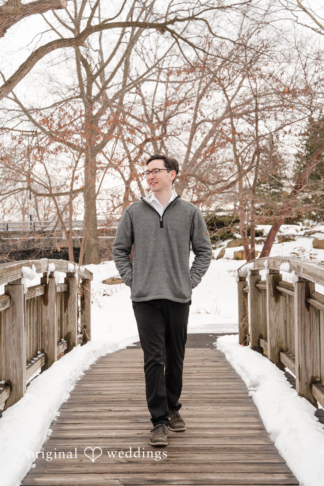 Beautiful picture of groom at Olbrich Gardens