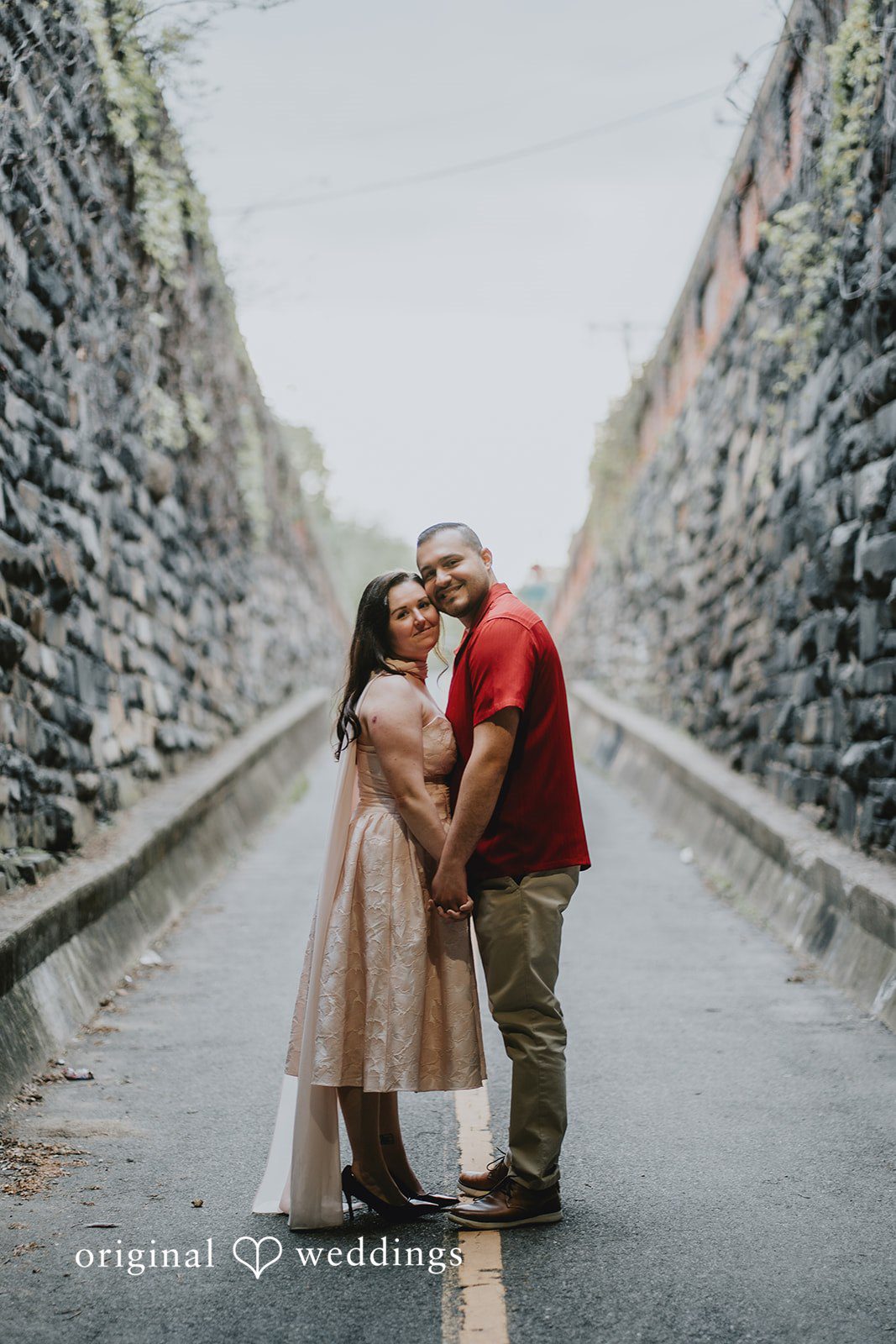 Lucy + Francesco A romantic portrait of the couple framed by the beauty of Old Town Alexandria