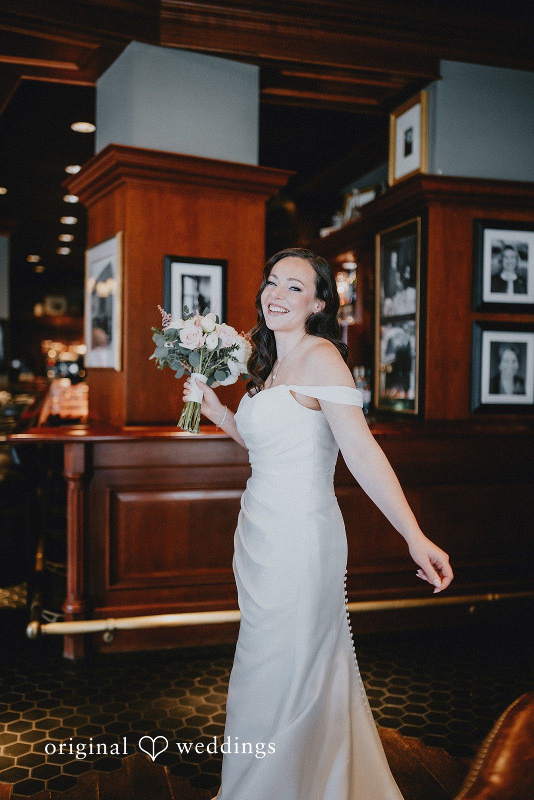 Brooklynn + Adam Close-up bridal beauty shot with floral bouquet