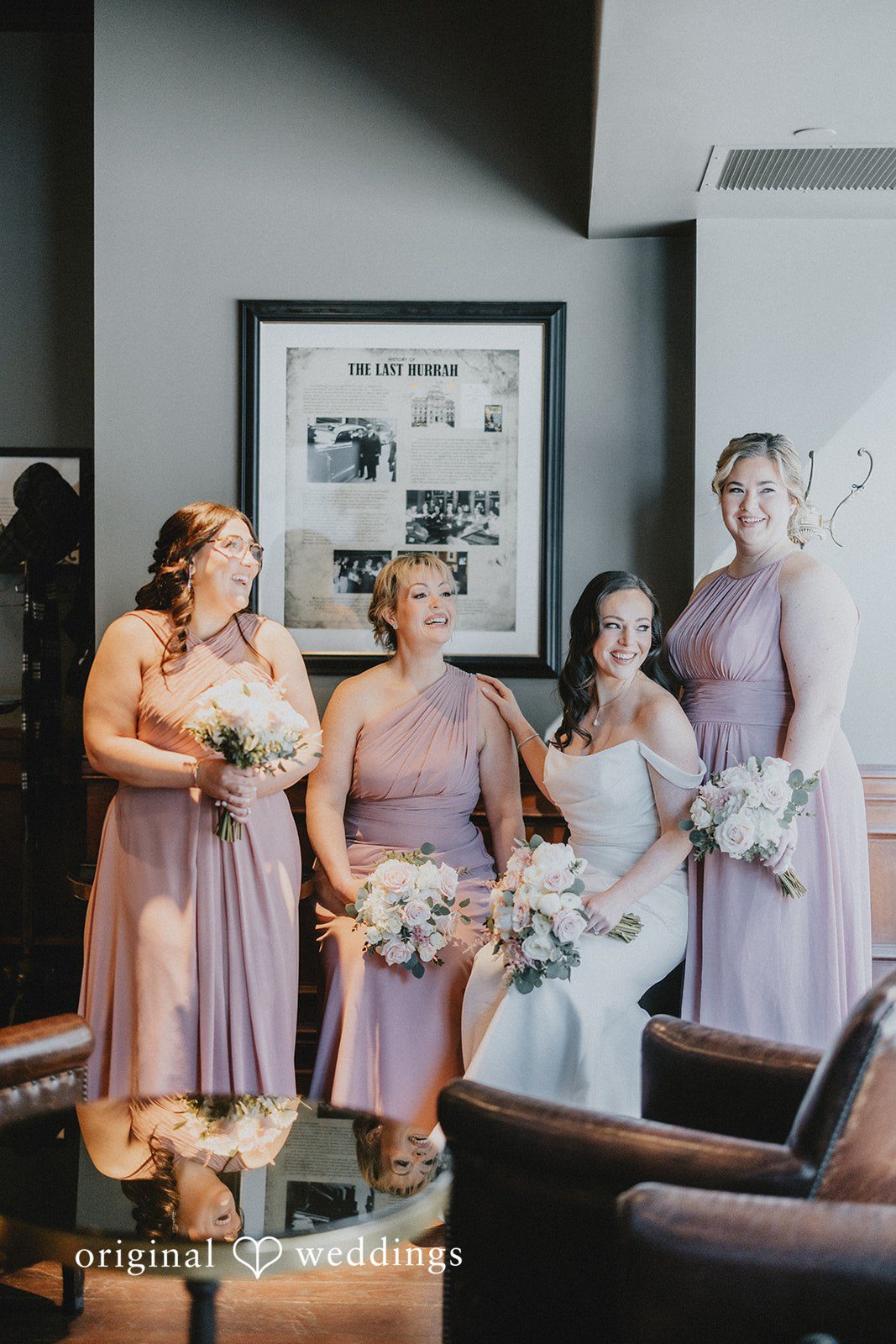 Brooklynn + Adam Lovely picture of bride with bridesmaids