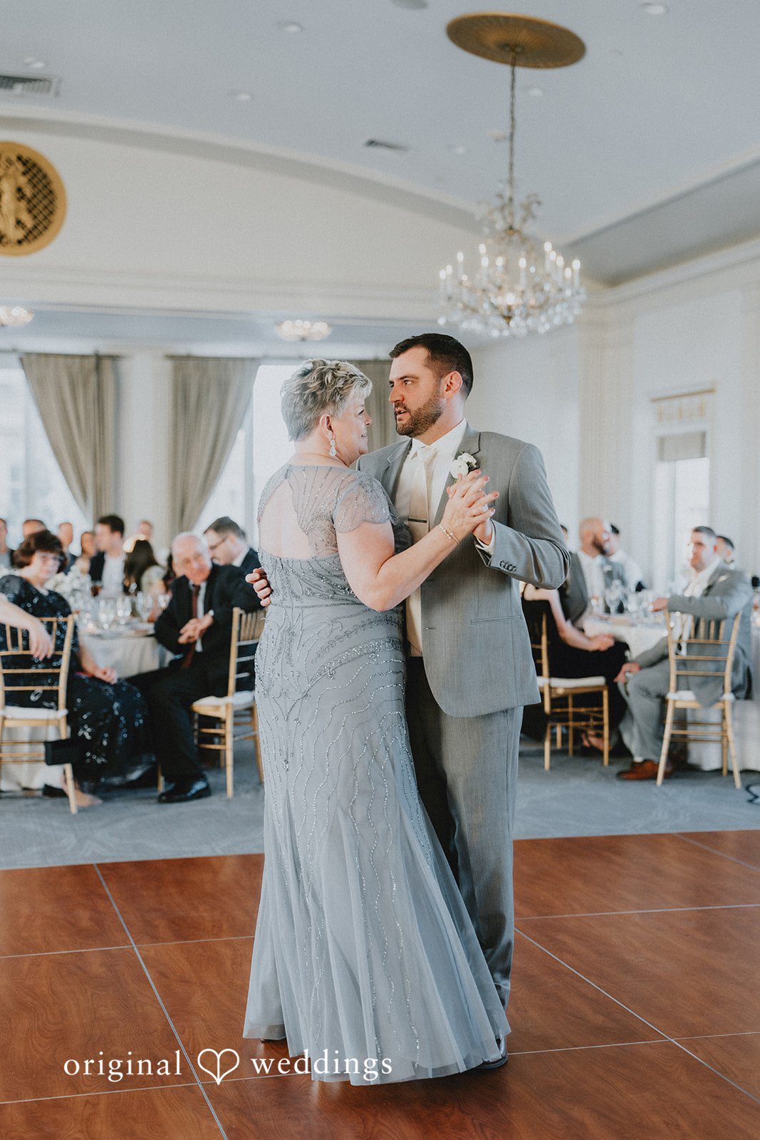 Brooklynn + Adam Joyful wedding reception moment of groom dancing with someone