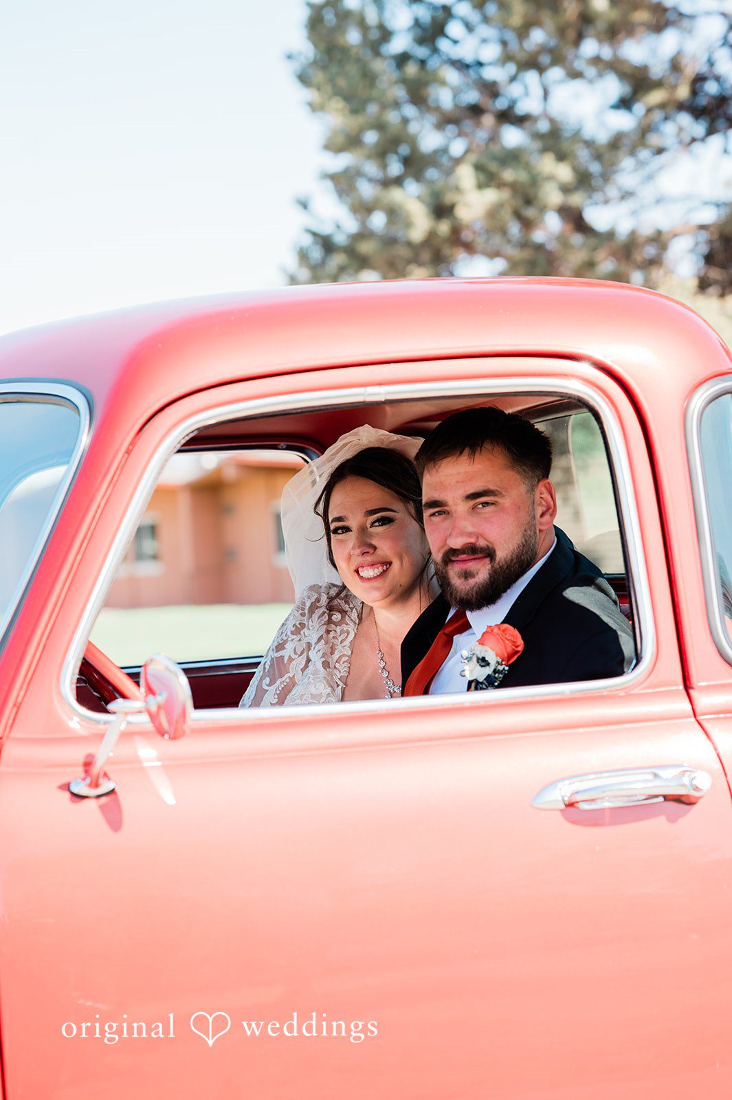Christina + Quinton A stunning portrait of the couple in their car