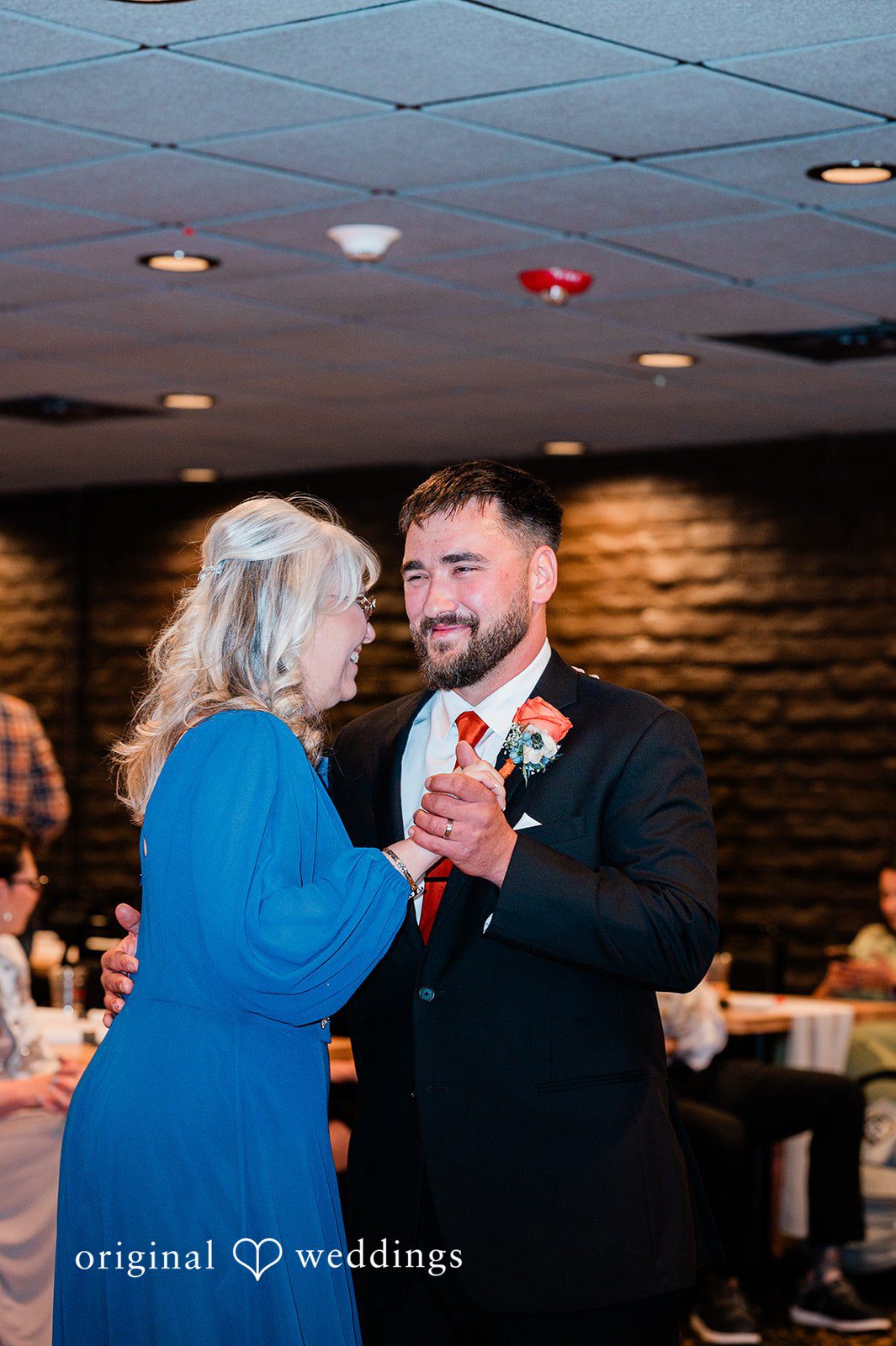 Christina + Quinton The groom dances with his mum