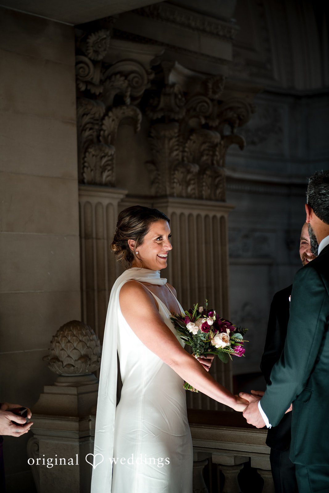 A stunning portrait of the bride from the vow's exchange