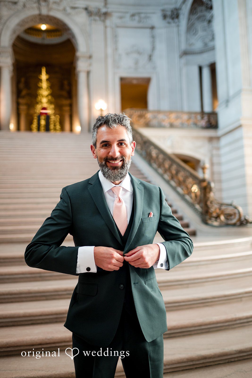 A portrait of the groom