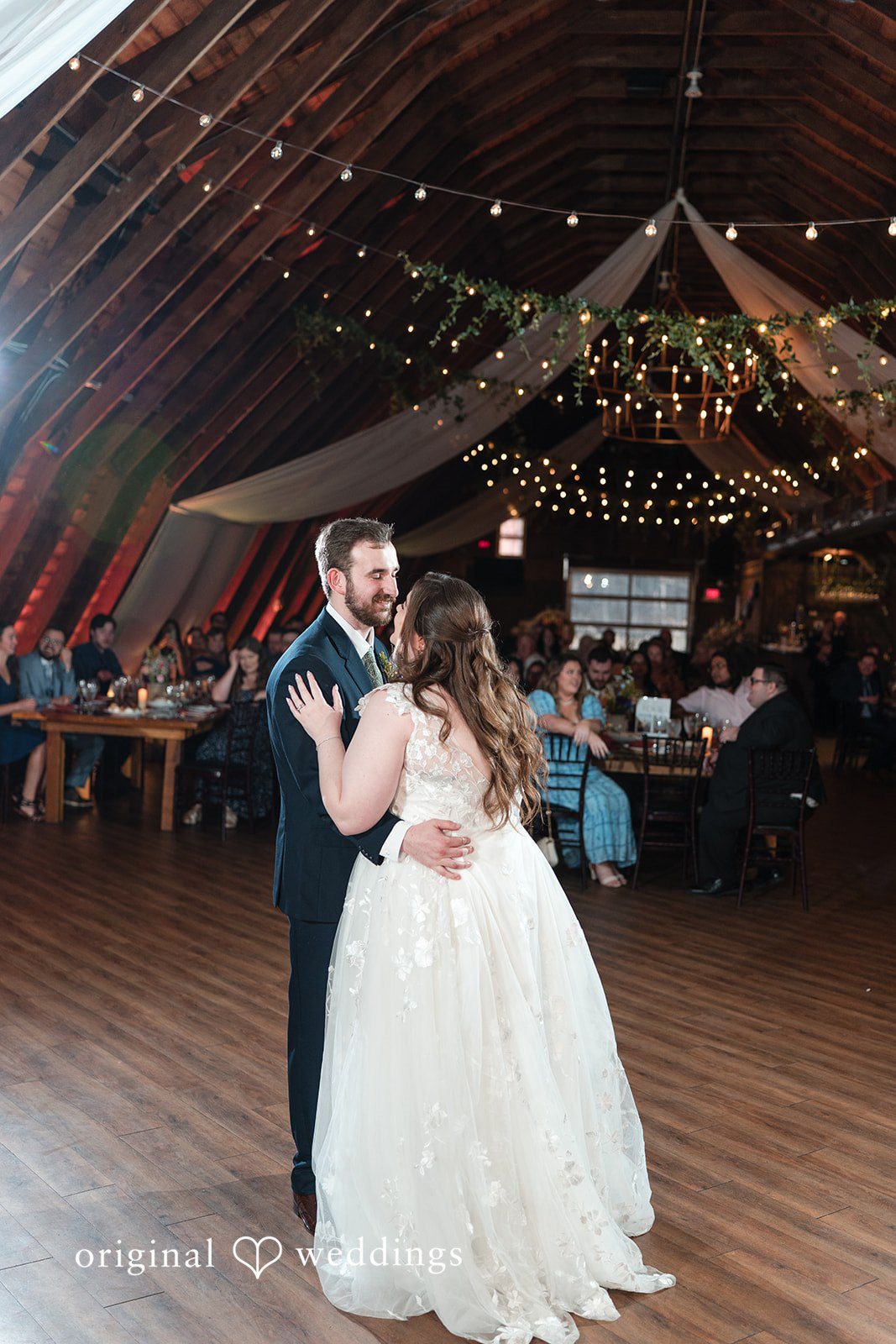 Elegant wedding dance moment at Perona Farms