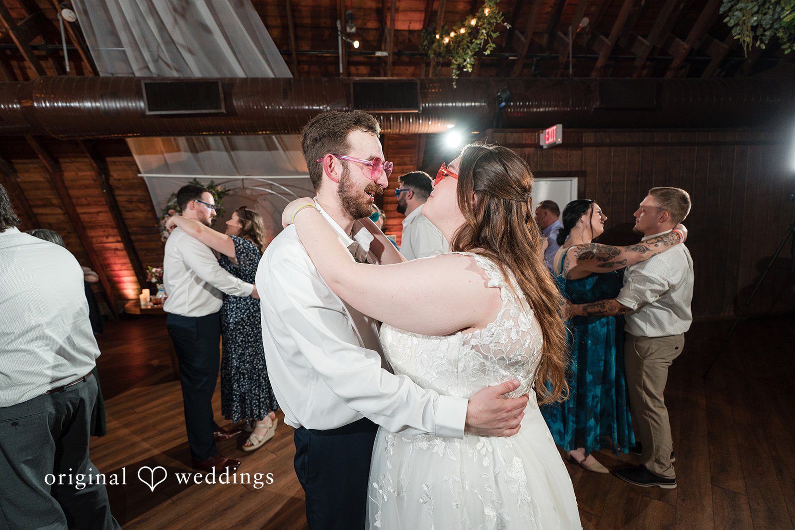 Elegant wedding reception dance moment at Perona Farms