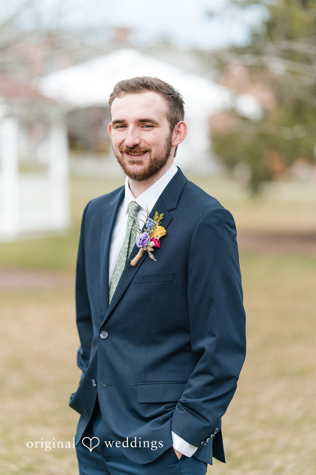 Groom portrait at Perona Farms