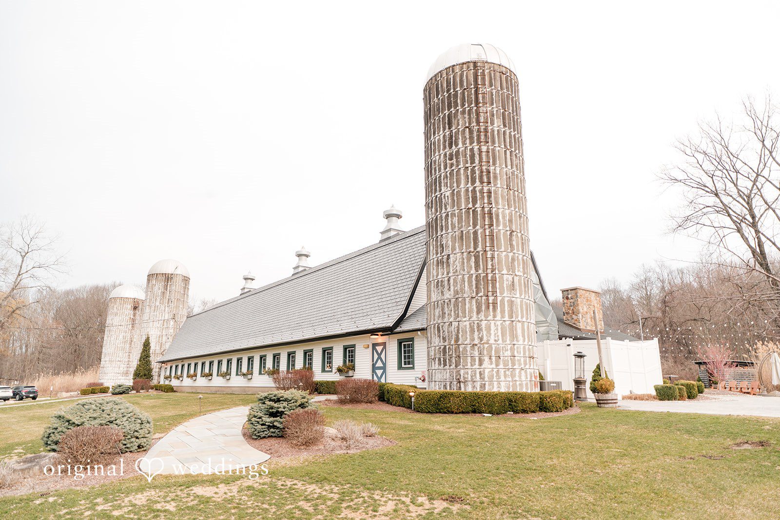 Perona Farms wedding barn exterior captured by New York Wedding Photographer from Original Weddings