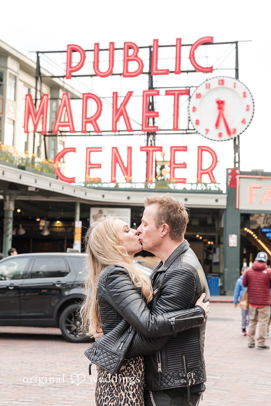 Romantic kiss moment of couple