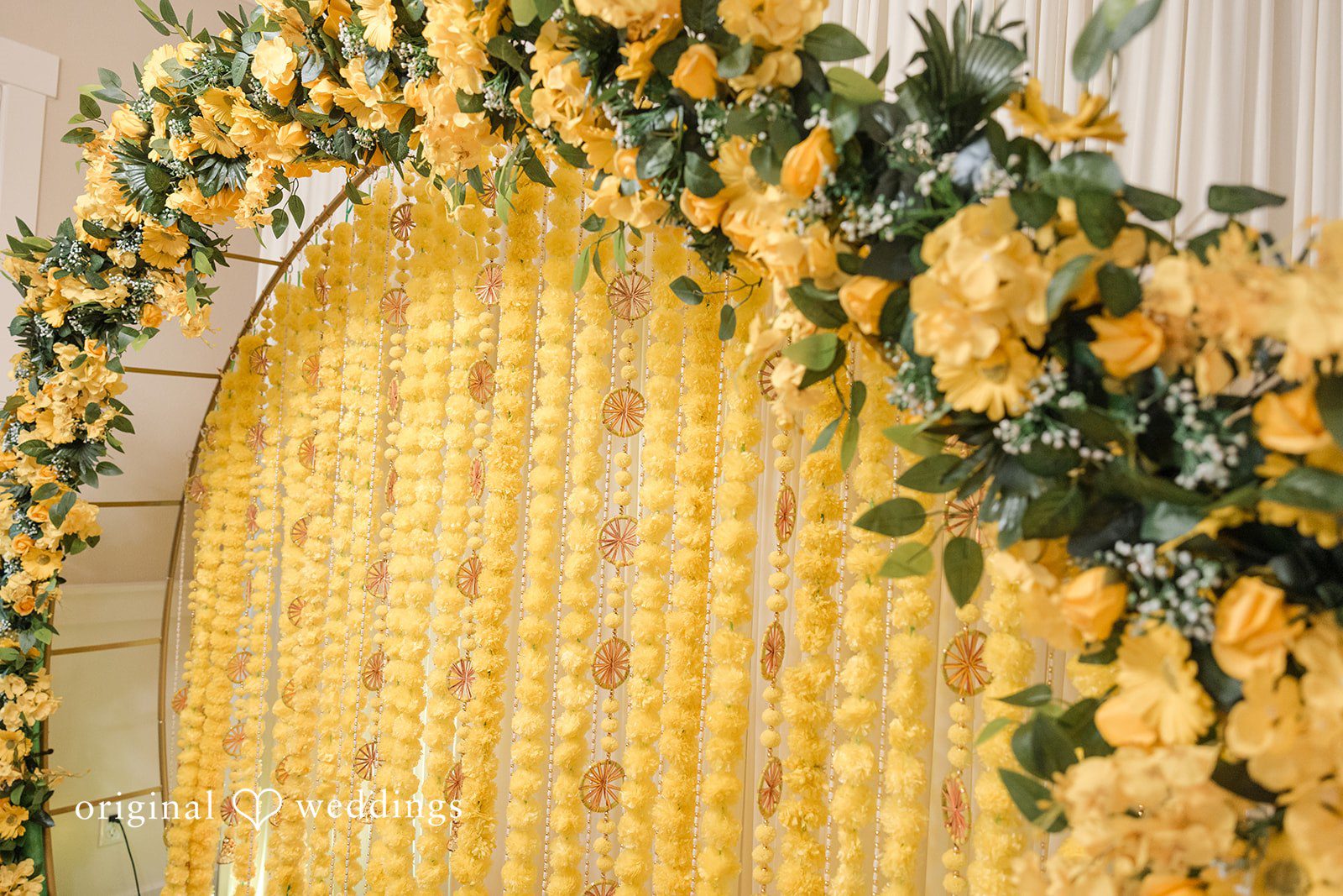Taylor + Yash Elegant engagement backdrop captured by Portland Engagement Photographers from Original Weddings