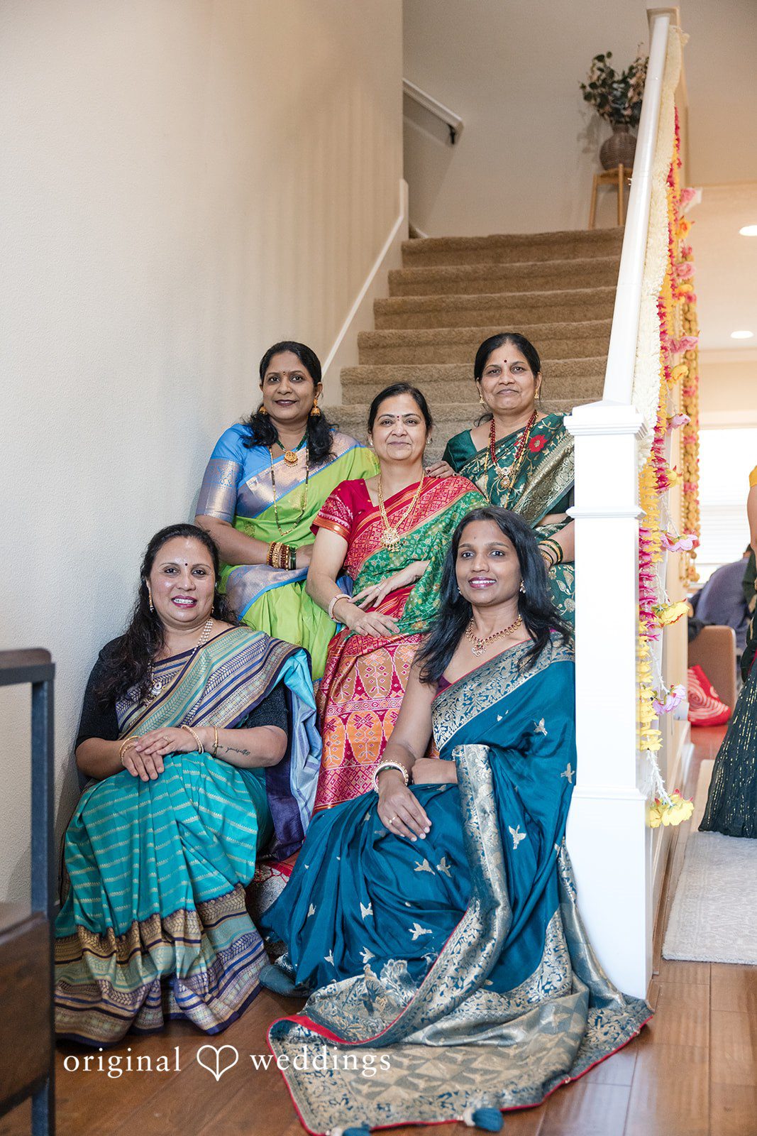Taylor + Yash Elegant family gathering photo