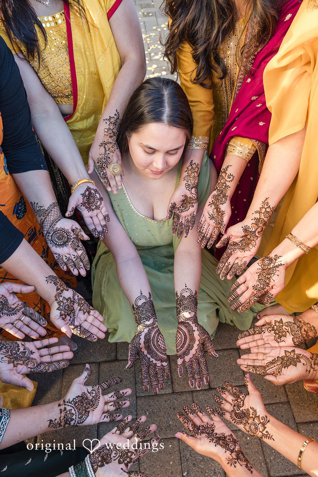 Taylor + Yash Elegant engagement henna designs