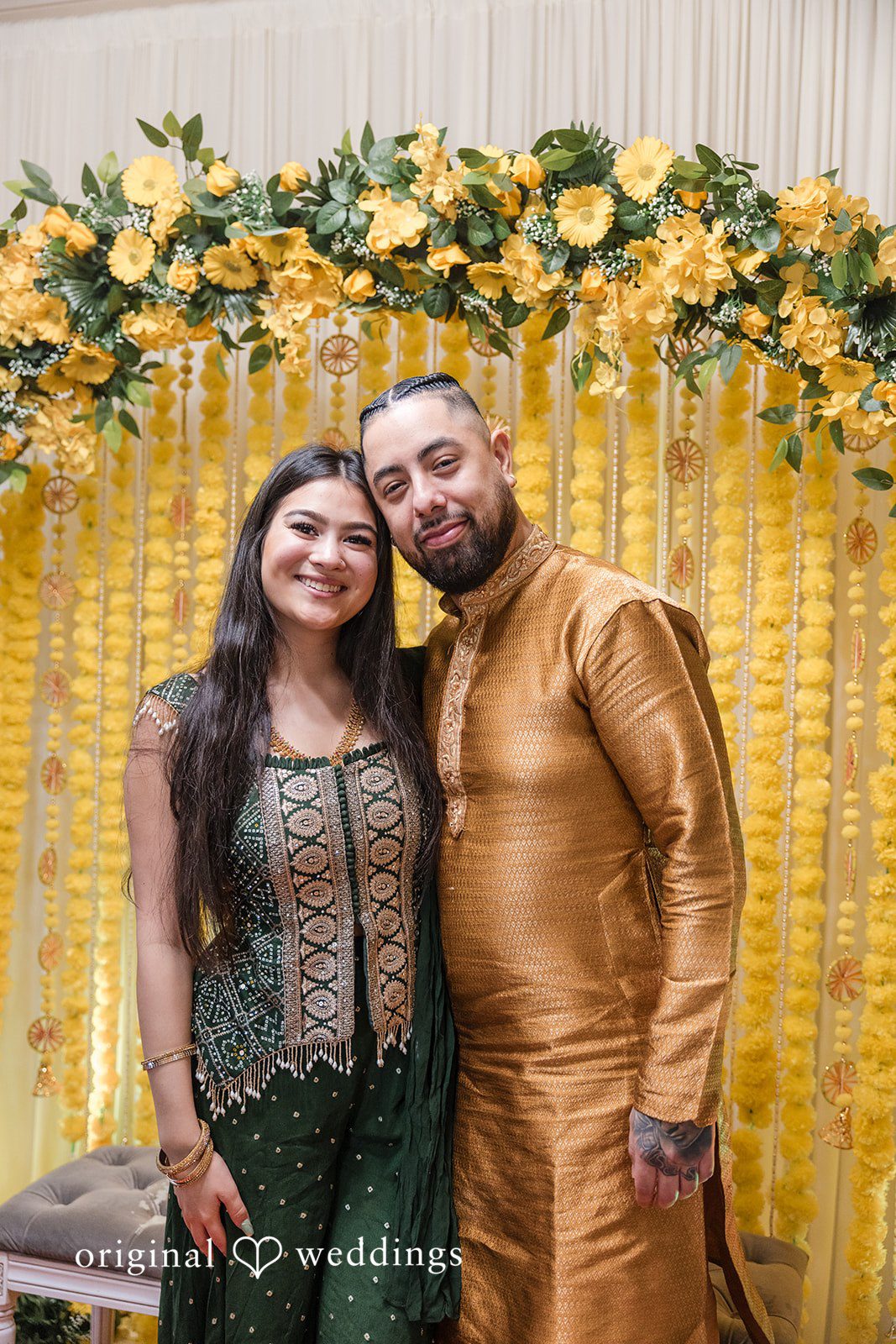 Taylor + Yash Traditional engagement family portrait
