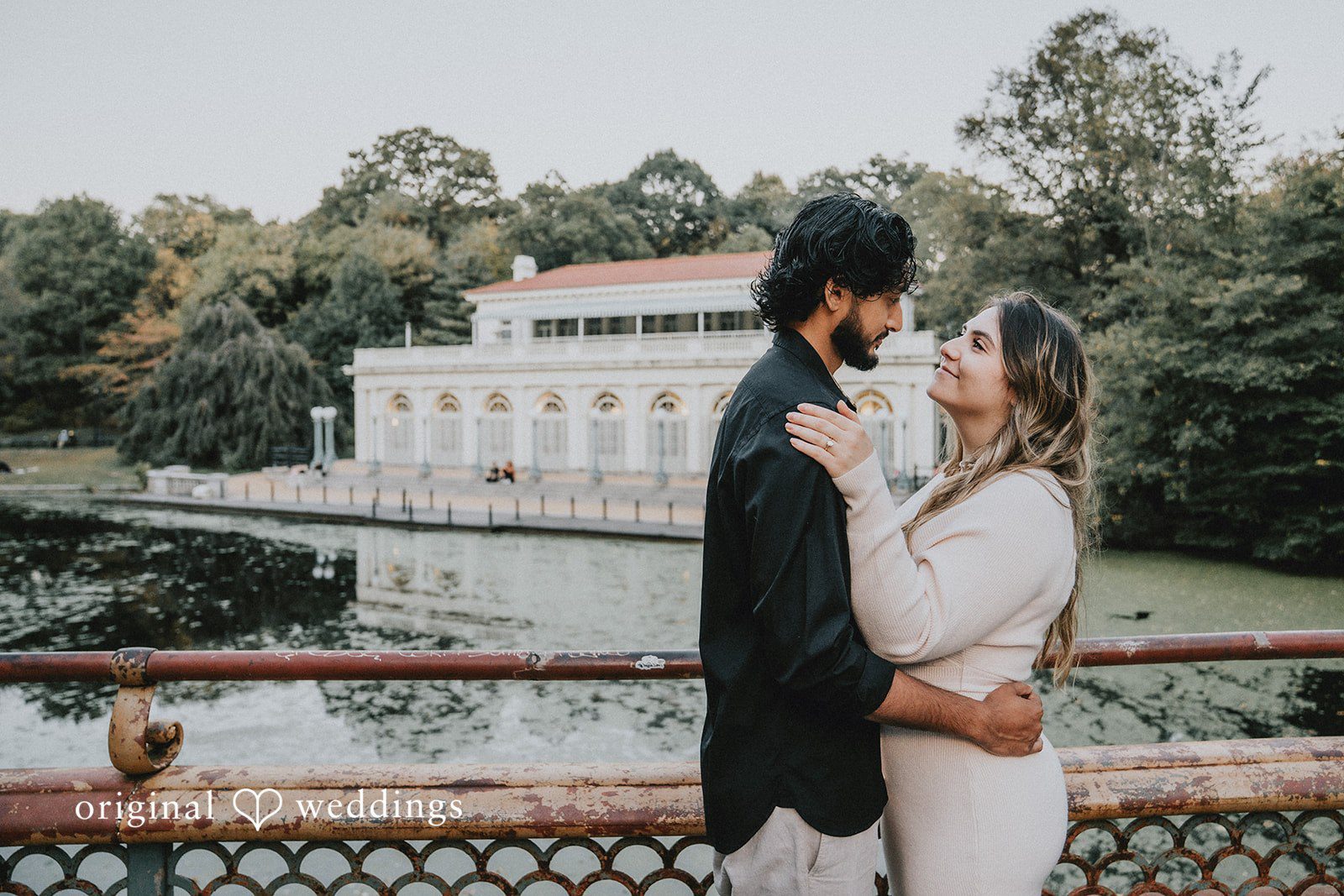 Lovely picture of couple at Prospect Park