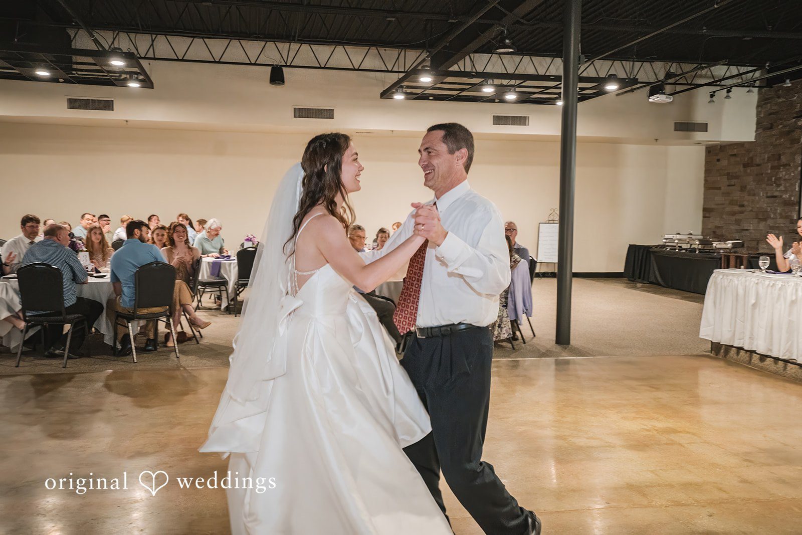 Samantha + Ryan Bride and her father sharing a dance during the reception celebration