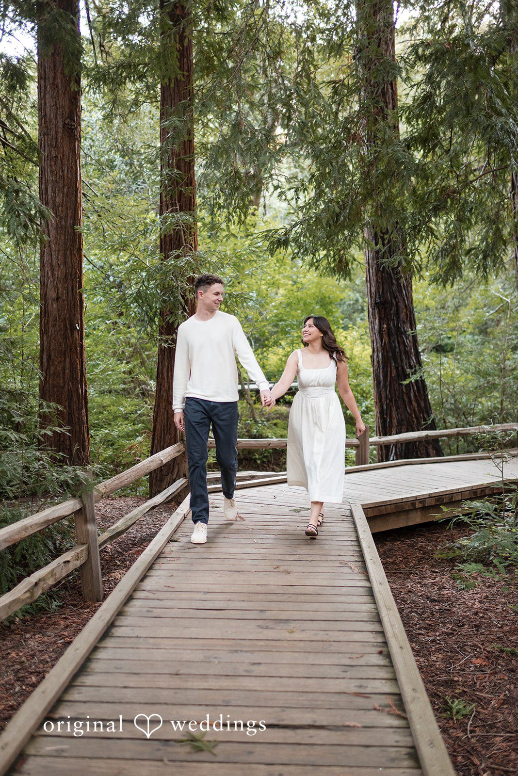 Gabriela + Jack The couple takes a walk through the Preserve's wooden boardwalks