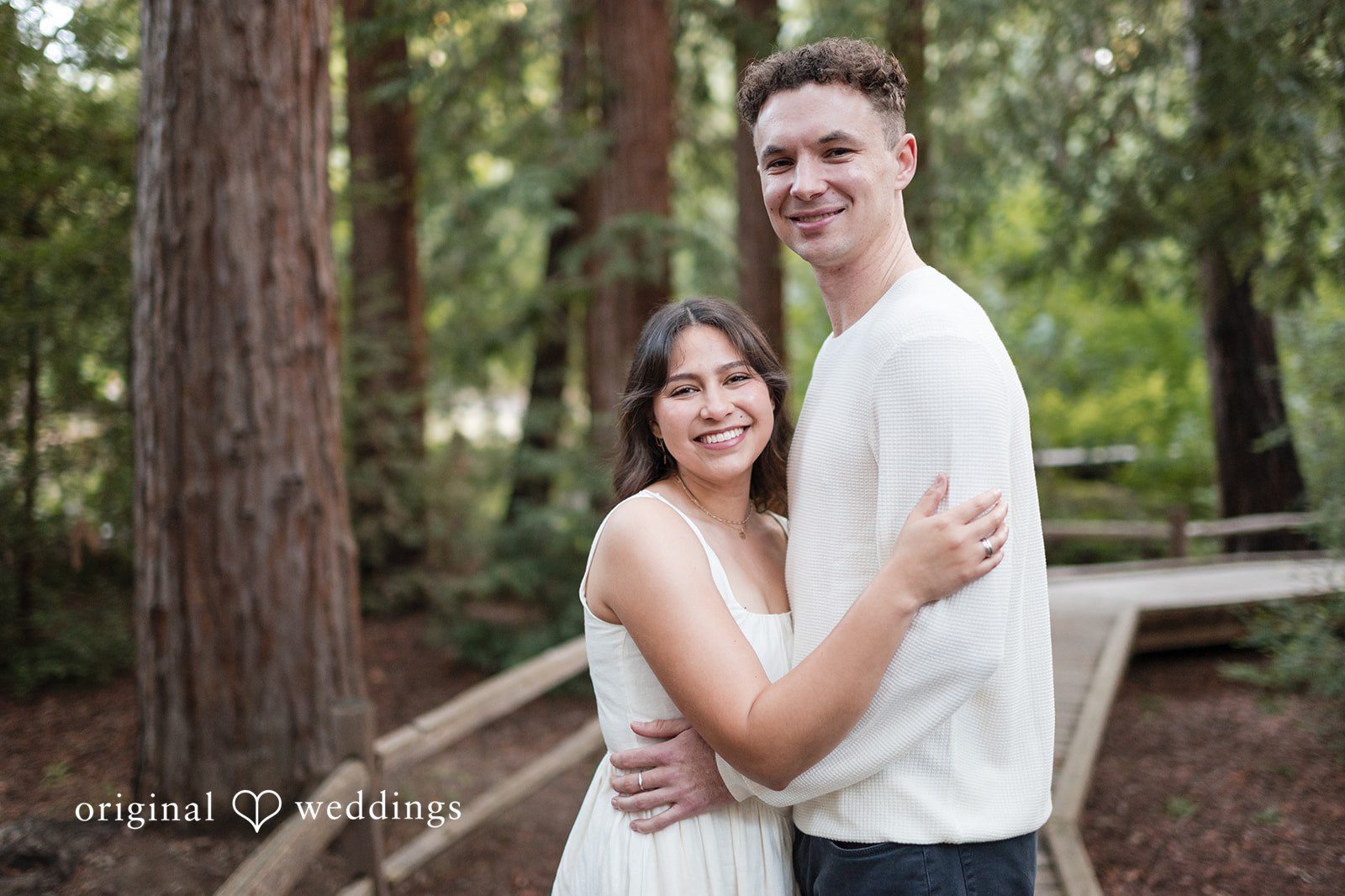 Our team at Original Weddings did a beautiful San Francisco engagement photography at Redwood Grove Nature Preserve