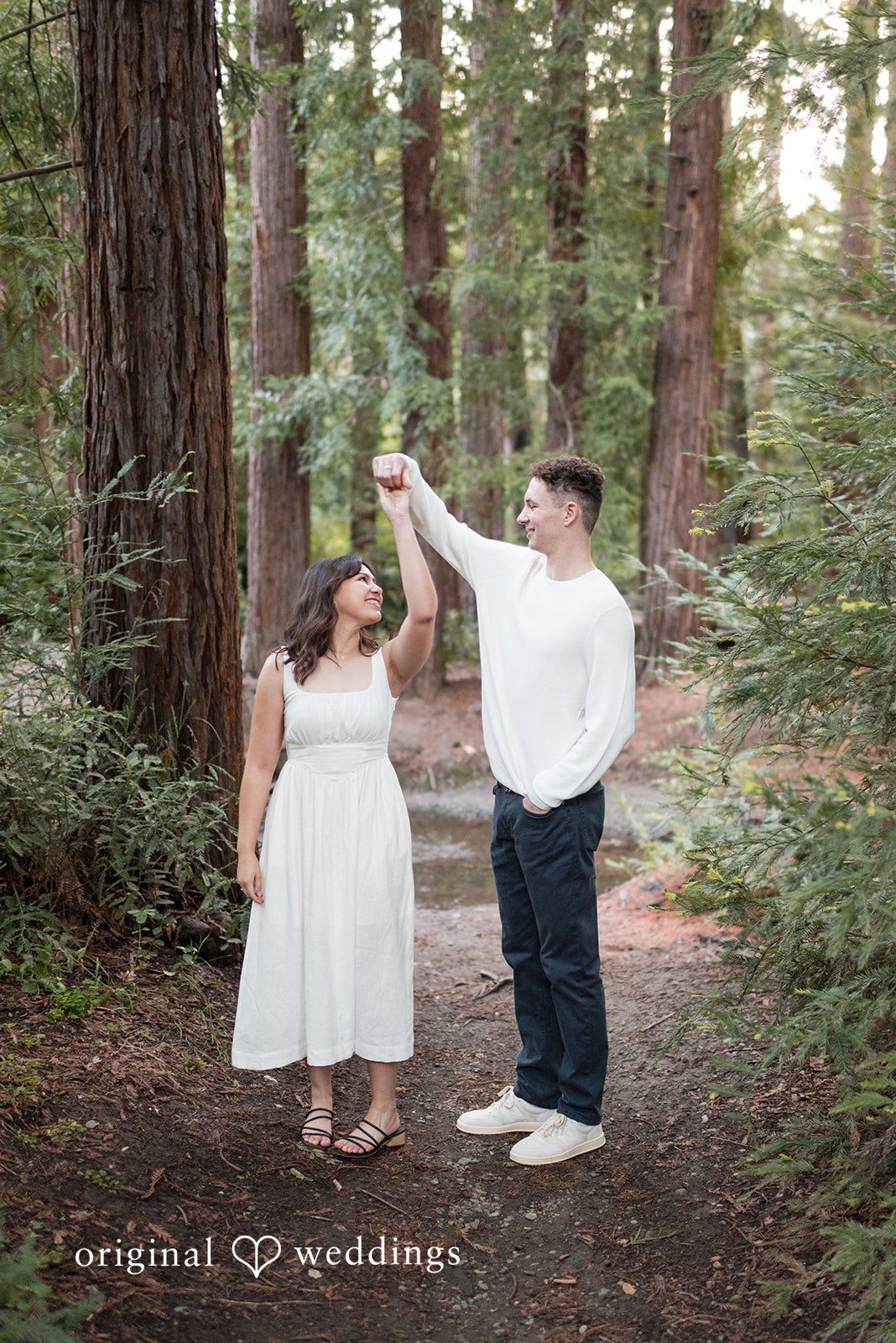 Gabriela + Jack The couple beneath the redwoods